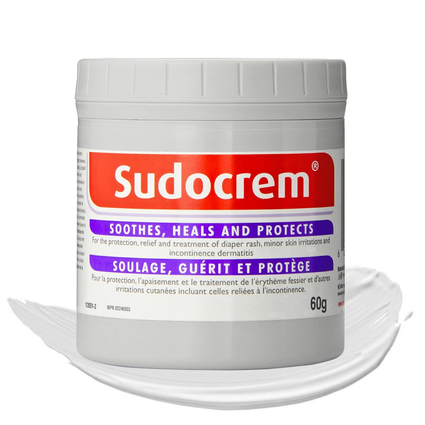 Sudocrem - Diaper Rash Cream for Baby, Soothes, Heals, and Protects, Relief and Treatment of Diaper Rash, Zinc Oxide Cream - 60g