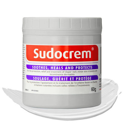 Sudocrem - Diaper Rash Cream for Baby, Soothes, Heals, and Protects, Relief and Treatment of Diaper Rash, Zinc Oxide Cream - 60g