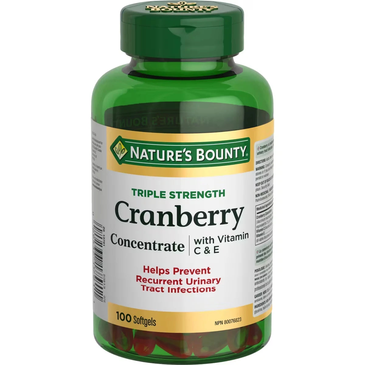 Natures Bounty Cranberry Concentrate With Vitamins C & E front package