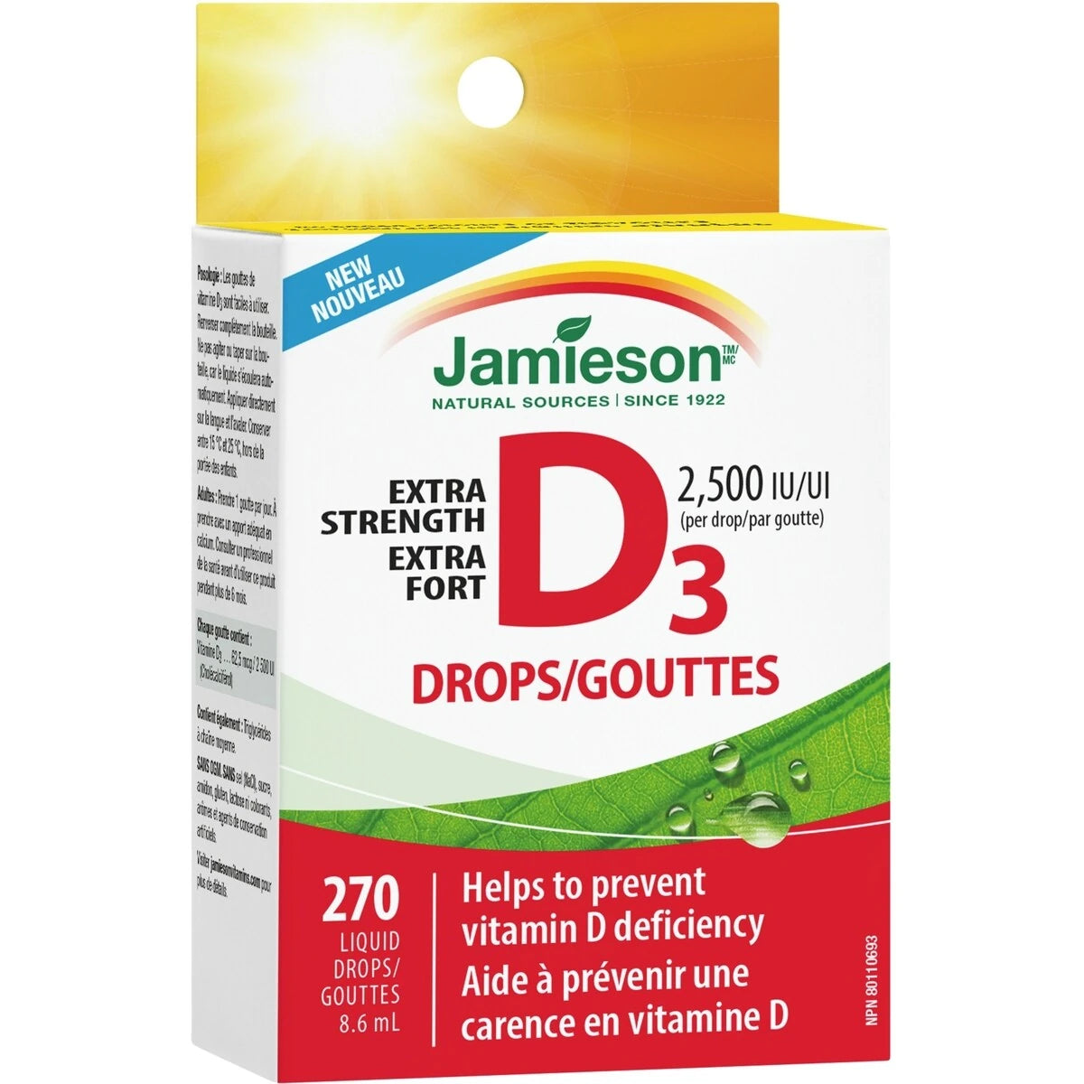 Jamieson Extra Strength Vitamin D3 Drops front package