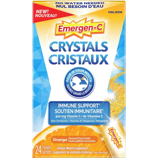 Emergen-C Crystals Orange Flavour front package