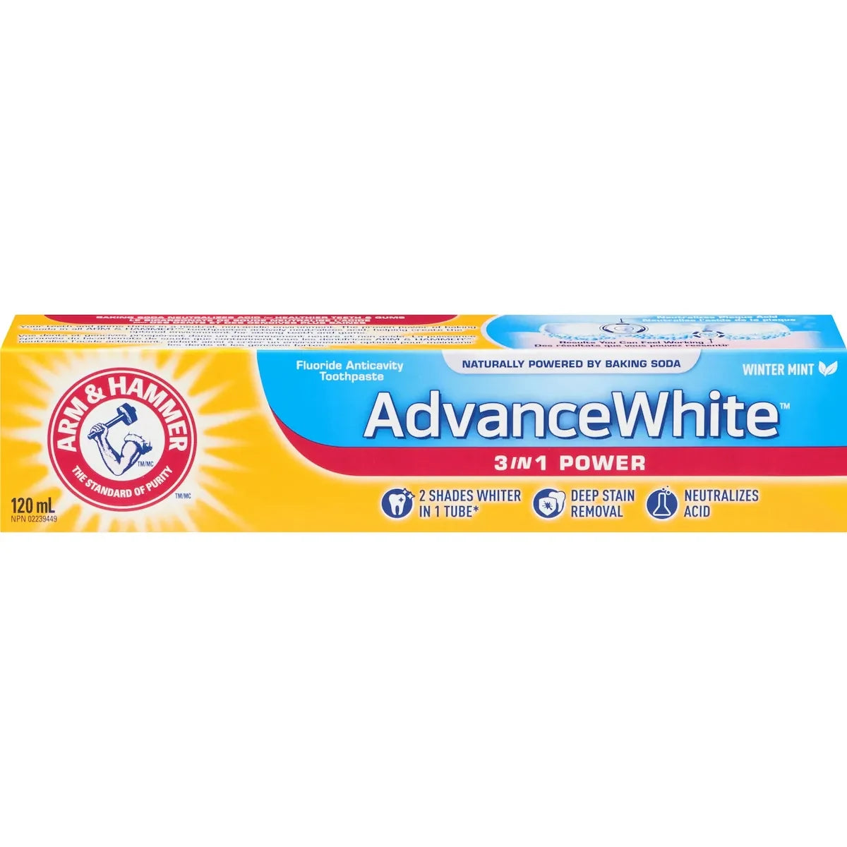 Arm & Hammer Advance White 3 in 1 Power Fluoride Anticavity Toothpaste Fresh Mint alternate view