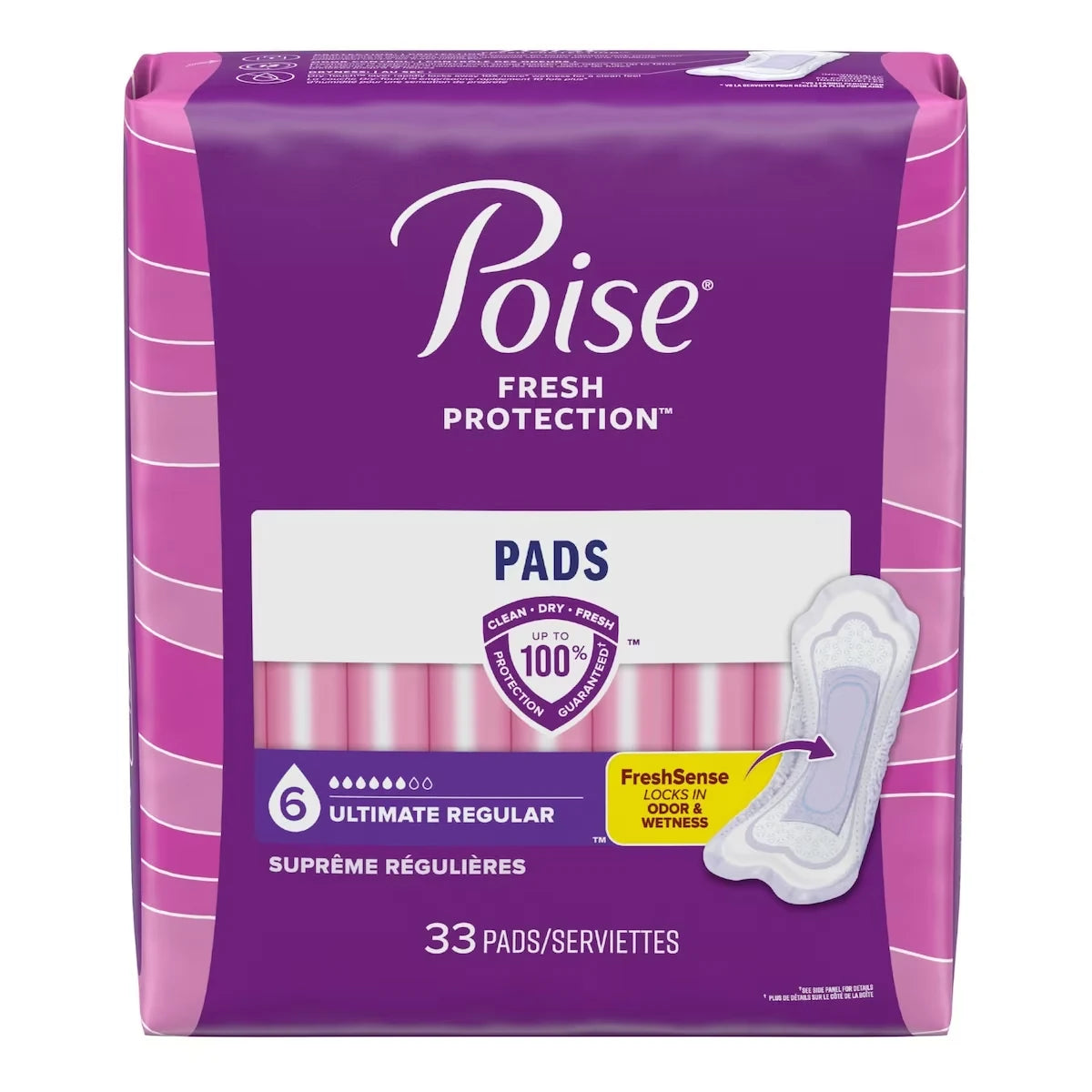 Poise Incontinence Pads, Ultimate Absorbency, Regular product detail