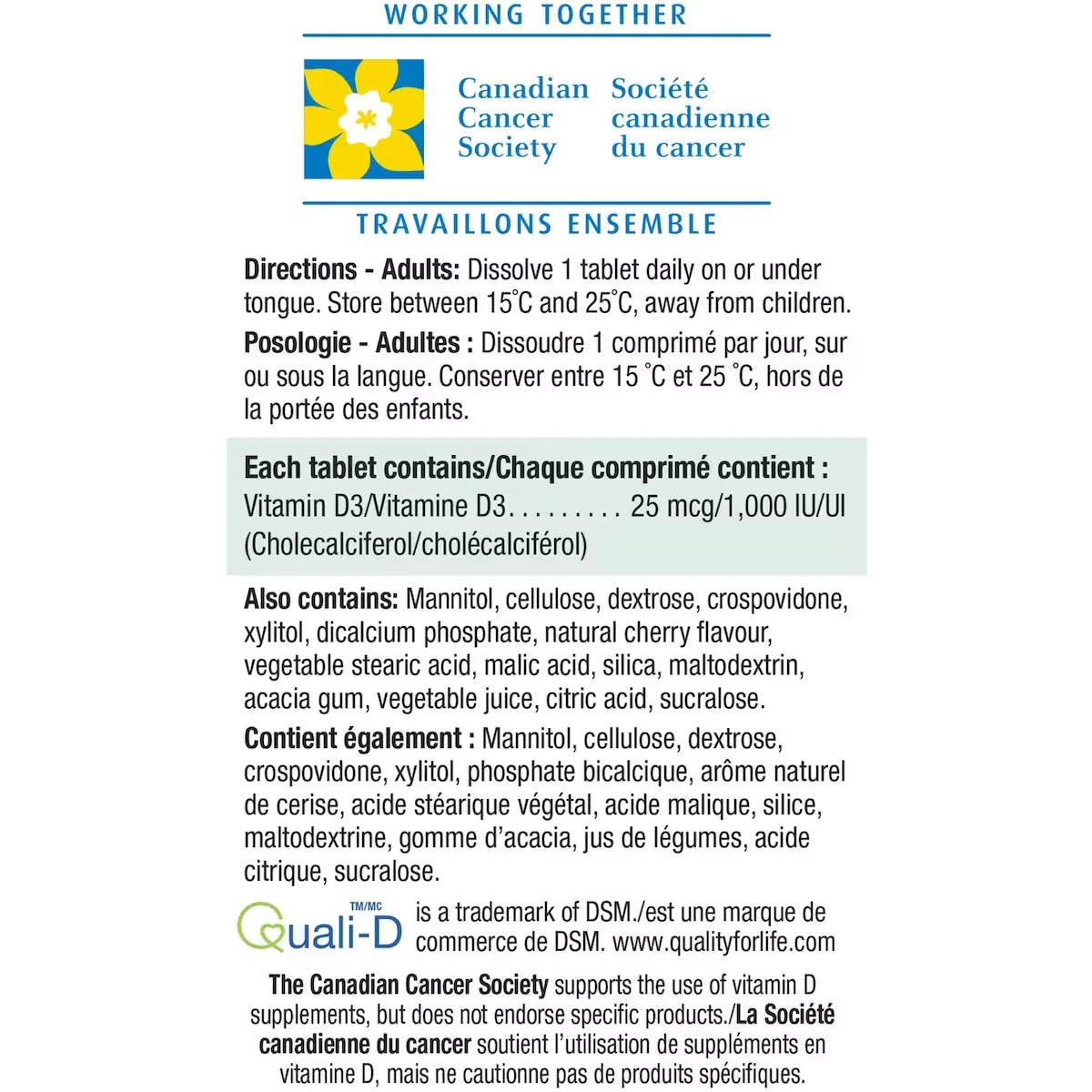 Jamieson Vitamin D Fast Melt Cherry product detail
