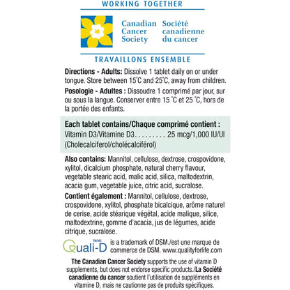 Jamieson Vitamin D Fast Melt Cherry product detail
