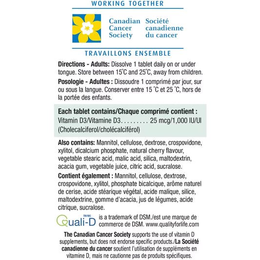 Jamieson Vitamin D Fast Melt Cherry product detail
