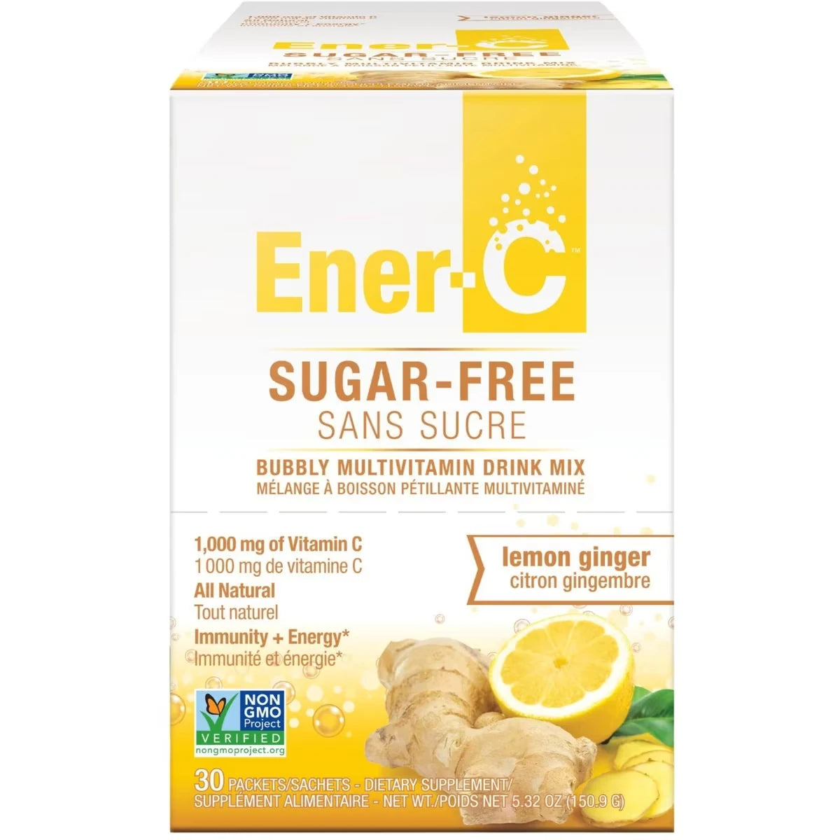 Ener-C Sugar Free Lemon Ginger front package