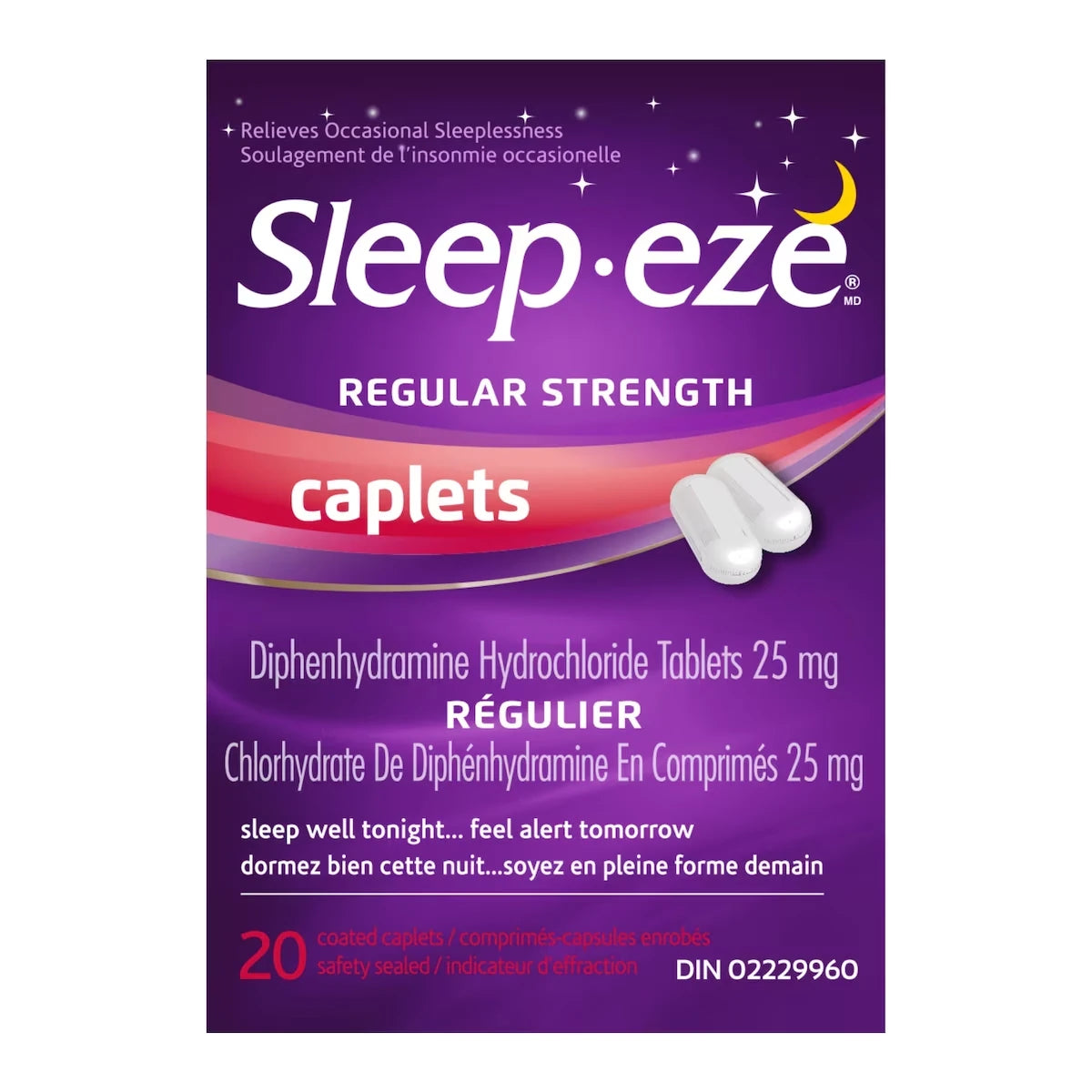 Sleep Eze Regular Strength Caplets front package