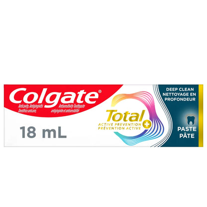 Colgate Total Active Prevention Plus Deep Clean Toothpaste, Mint front package