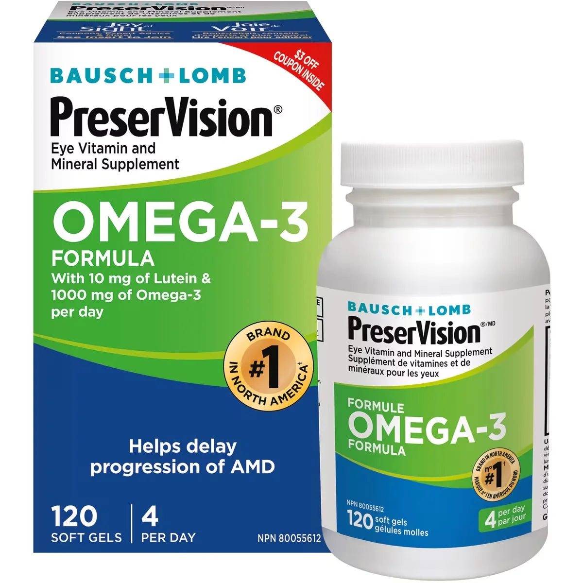 PreserVision Eye Vitamins and Supplements Omega-3 Formula product detail