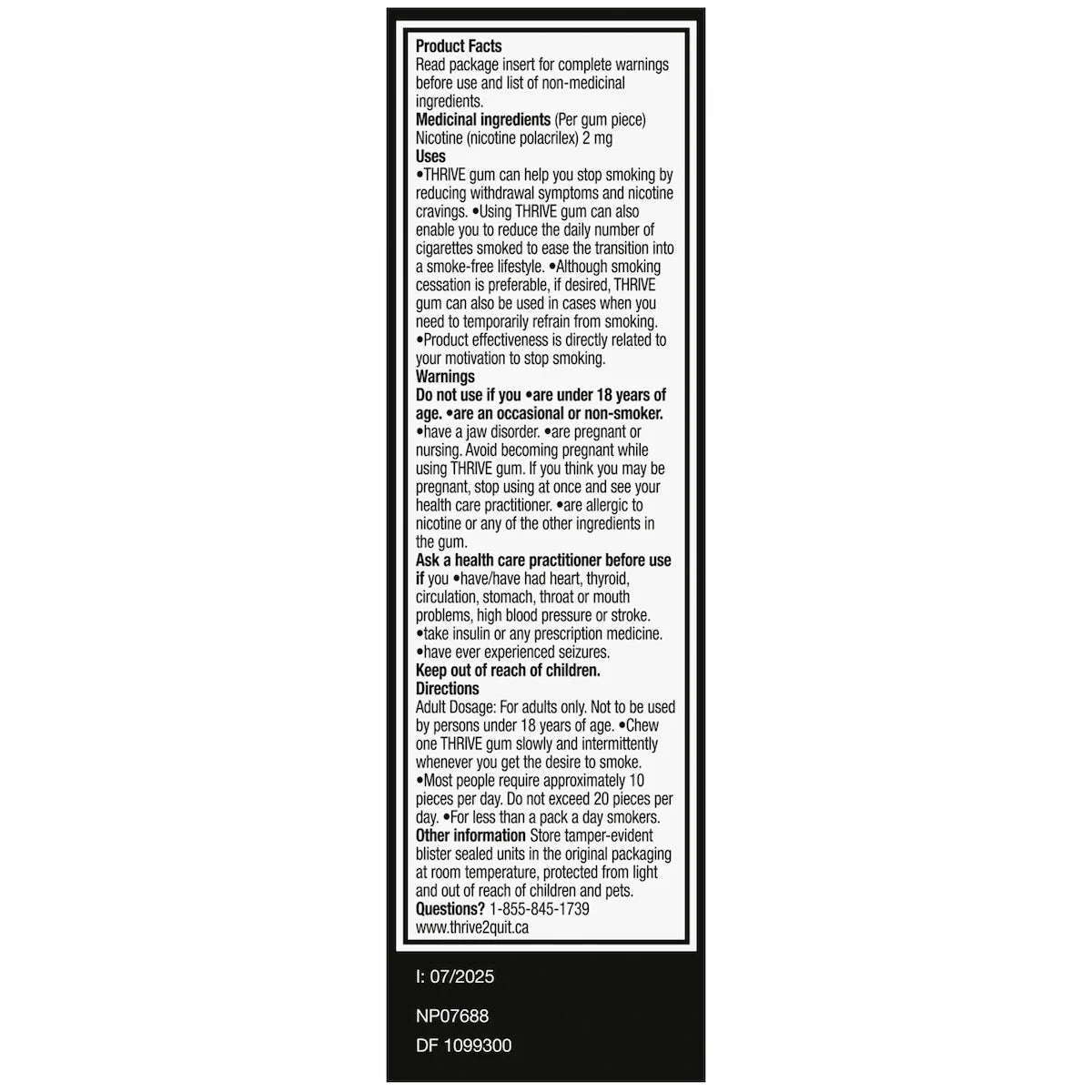 Thrive Gum 2mg, Mint 36 Pieces product detail