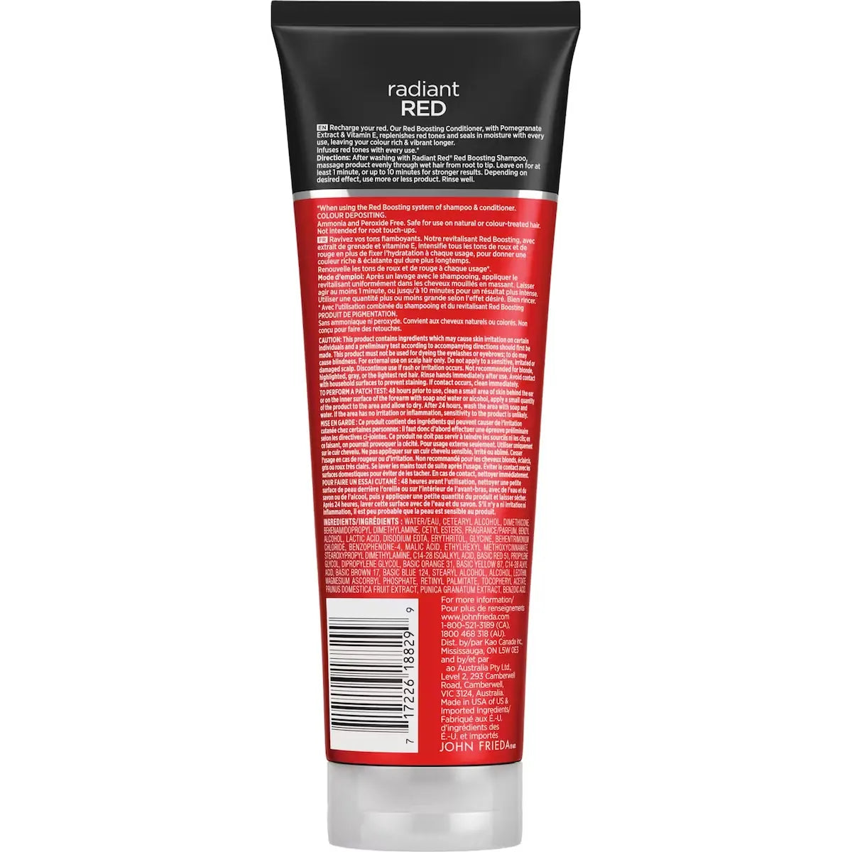 John Frieda Radiant Red Boosting Conditioner product detail