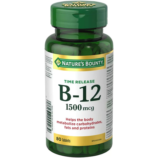 Natures Bounty Time Release Vitamin B-12 Tablet, 1500 mcg 12 tablets view 2