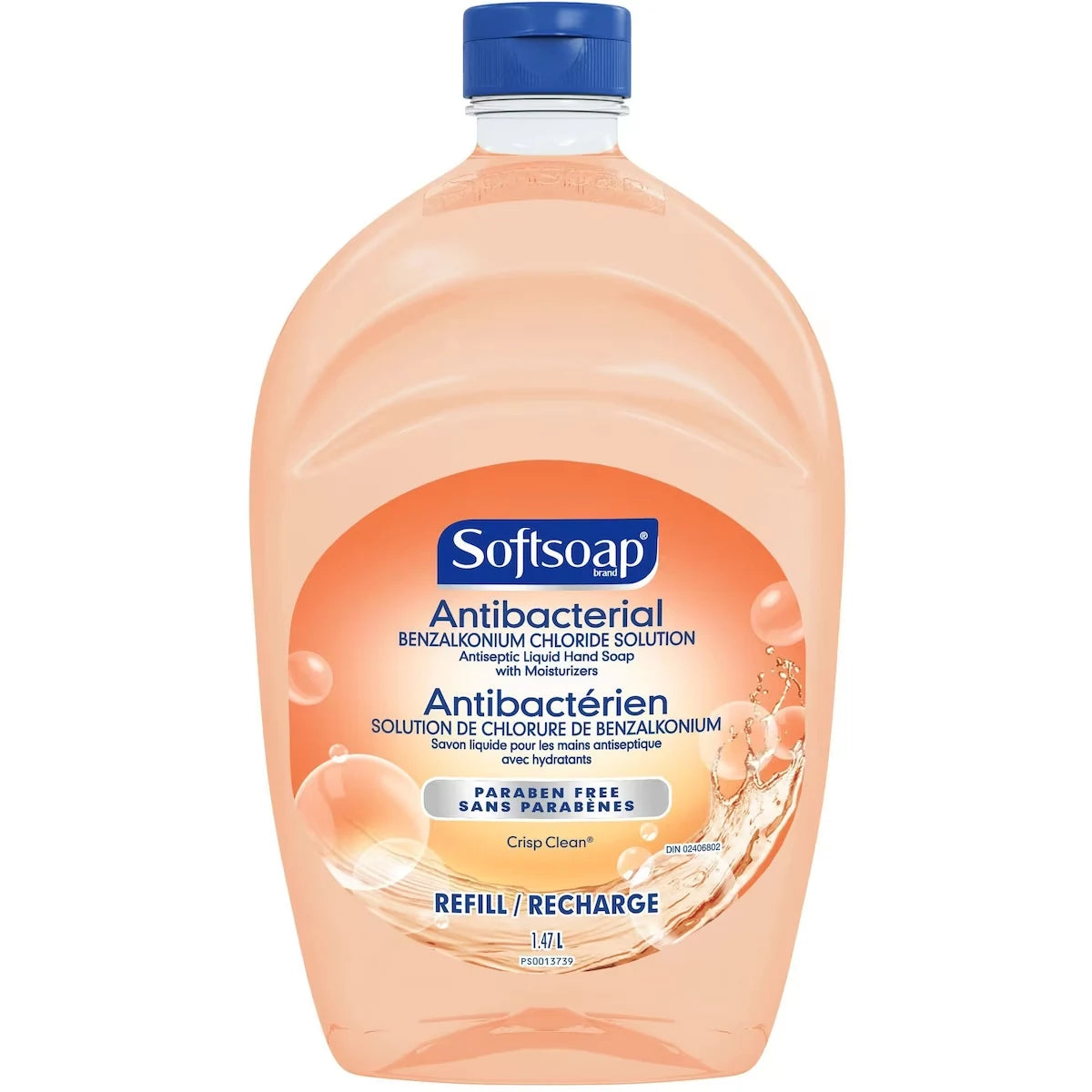 Softsoap Antibacterial Liquid Hand Soap Refill, Crisp Clean - 1.47 L front package