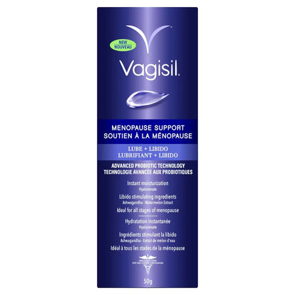 Vagisil Menopause Support Lube + Libido front package