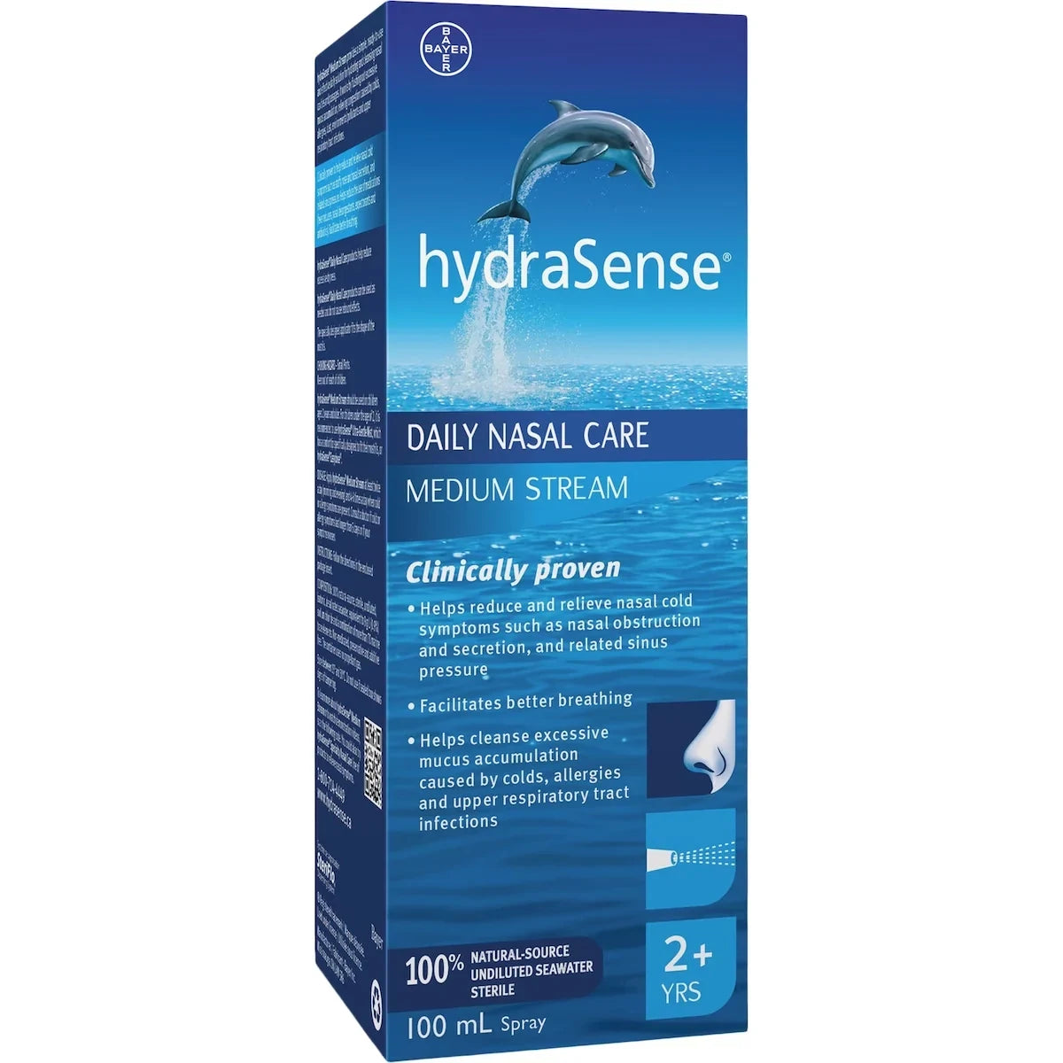 Hydrasense Medium Stream Nasal Spray, 100 mL product package