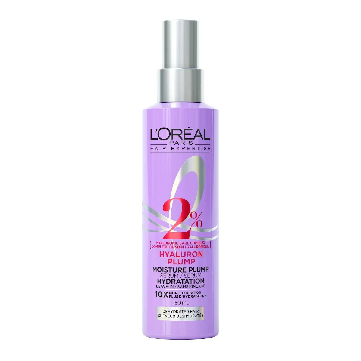 L'Oréal Paris L'Oreal Paris Hair Expertise Hyaluron Plump 2% Moisture Plump Serum with Hyaluronic Acid for Dry Hair front package