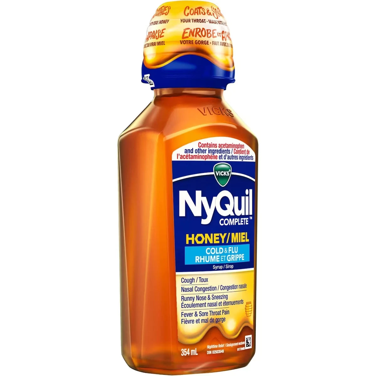 Vicks NyQuil Complete Honey Cold & Flu product detail