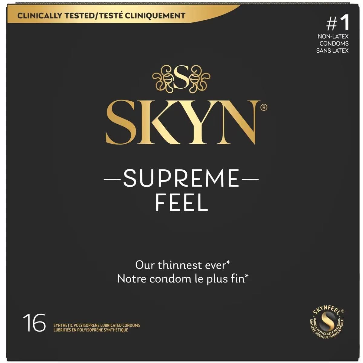 Skyn Supreme Non Latex Condom front package