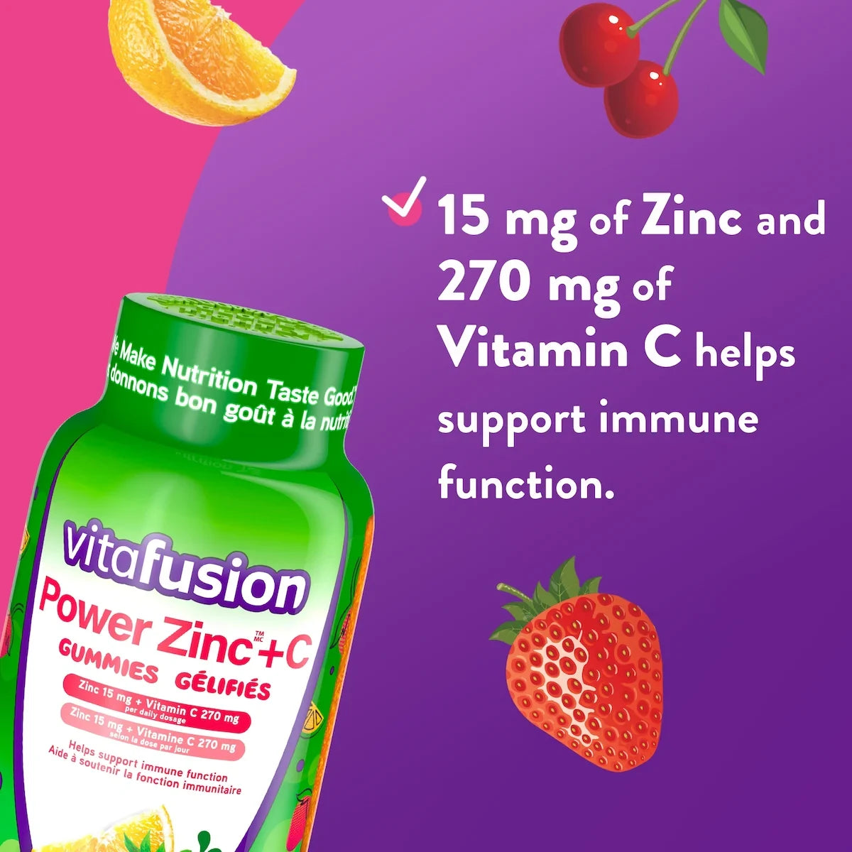 Vitafusion Power Zinc + C Gummy Vitamins product detail