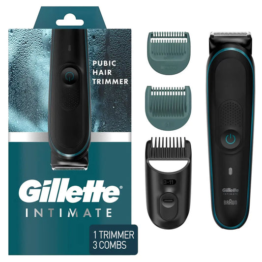 Gillette Intimate Men’s Pubic Hair Trimmer front package