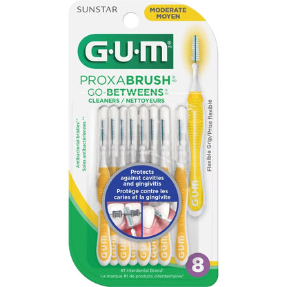Gum Proxabrush Go-Betweens , Moderate - 8Ct 8 count front package