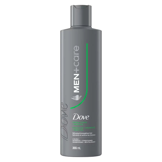 Dove Men+Care 2-in-1 Shampoo + Conditioner Refreshes & Strengthens Fresh Clean with Menthol front package