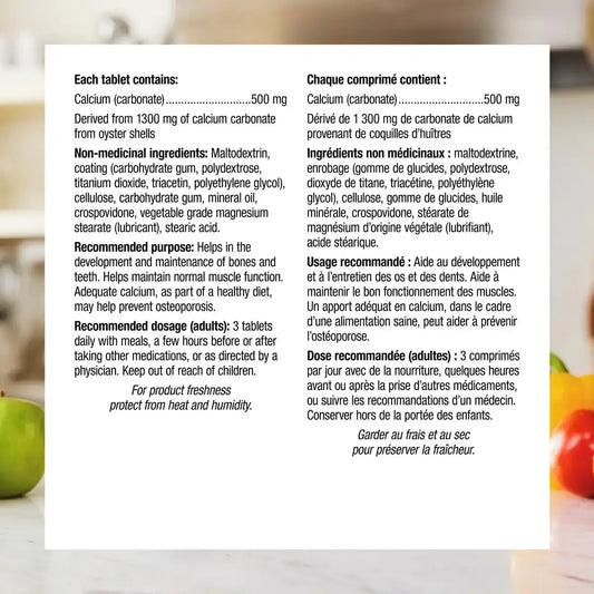 Webber Calcium 500 mg product detail