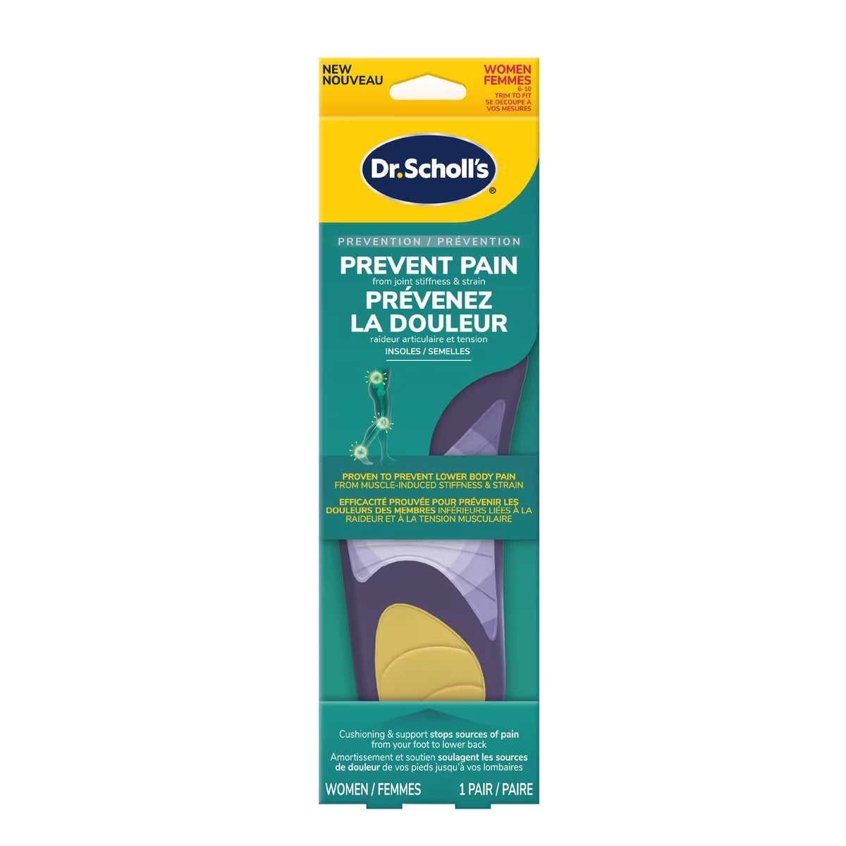 Dr. Scholl's Prevent Pain Protective Insoles, Women, Size 8-14 product image