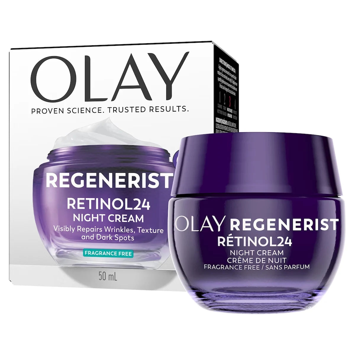Olay Regenerist Retinol 24 Night Cream for Women, Fragrance-Free product detail