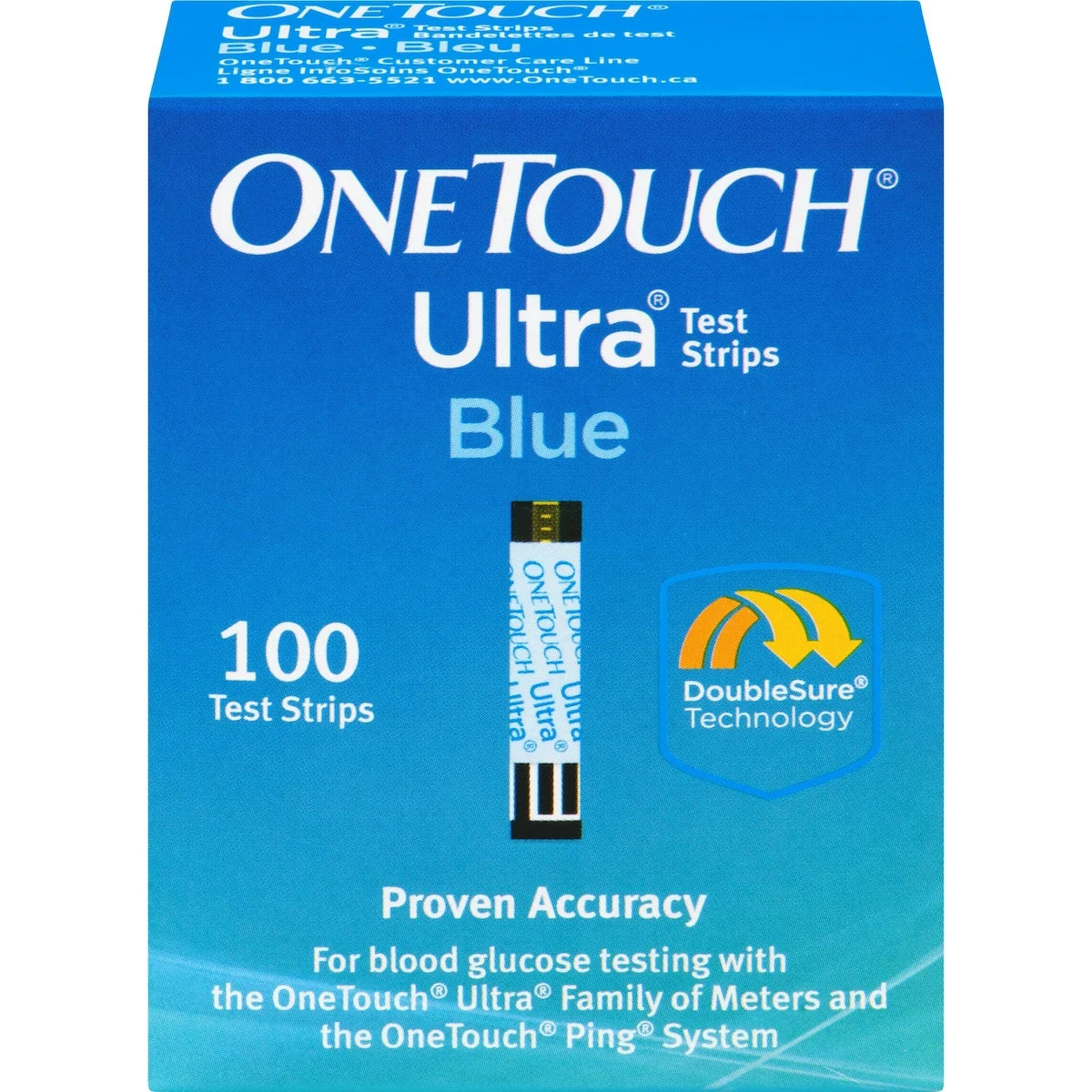 One Touch Onetouch Ultra Test Strip 100 front package