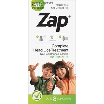 Zap Complete Head Lice Treatment front package