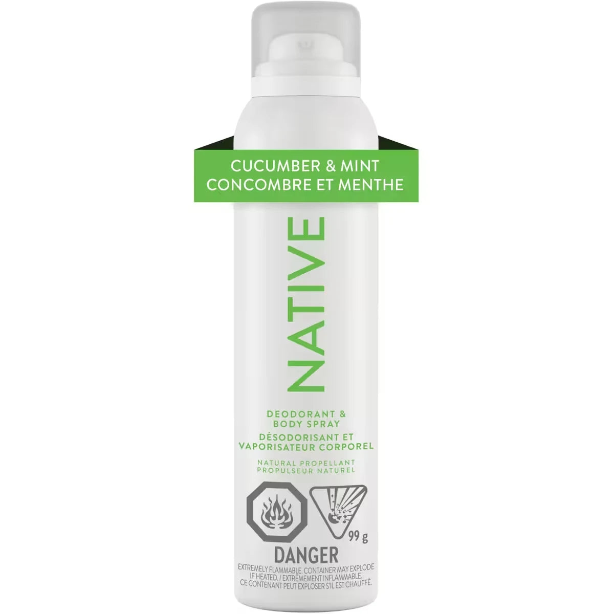 Native Aerosol-Free Spray Deodorant, Cucumber & Mint front package