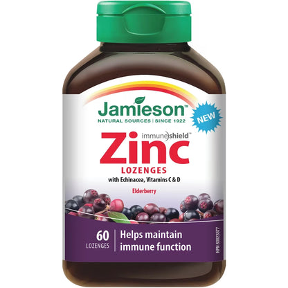 Jamieson Zinc Lozenge Elderberry front package
