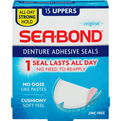 Sea Bond Denture Adhesive Seals Upper front package