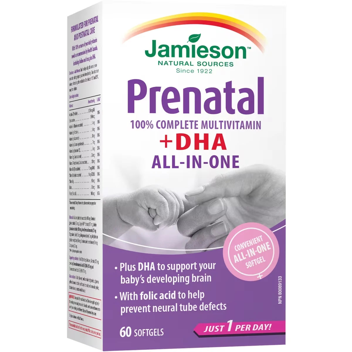 Jamieson Prenatal Complete with DHA Softgels front package