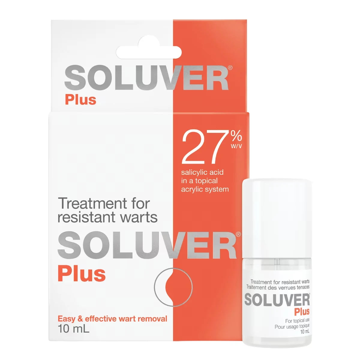 Soluver Treatment for resistant warts front package