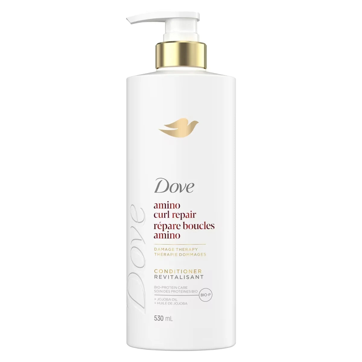 Dove Conditioner for Curly, Coily Hair Amino Curl with Bio-Protein Care Technology + Jojoba Oil 530mL front package