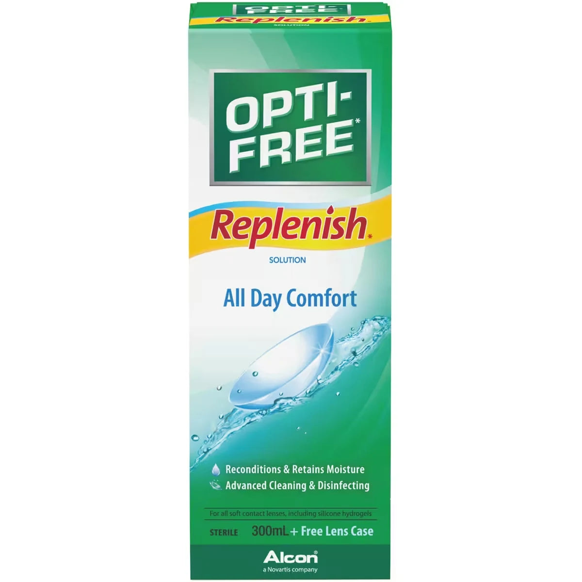 Opti-Free RepleniSH® Multipurpose Contact Lens Solution front package