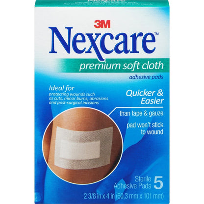 Nexcare Premium Soft Cloth Adhesive Pads, H3564-CA front package