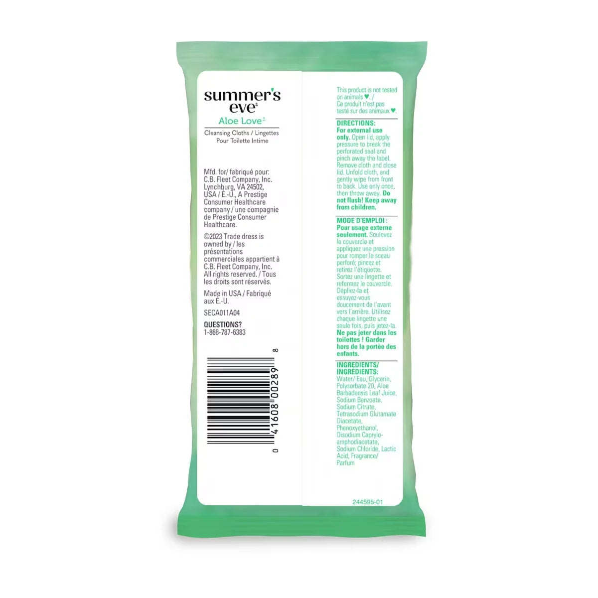 Summer's Eve Aloe Love Cleansing Cloths product detail