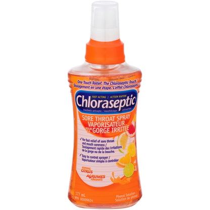 Chloraseptic Sore Throat Spray Soothing Citrus front package