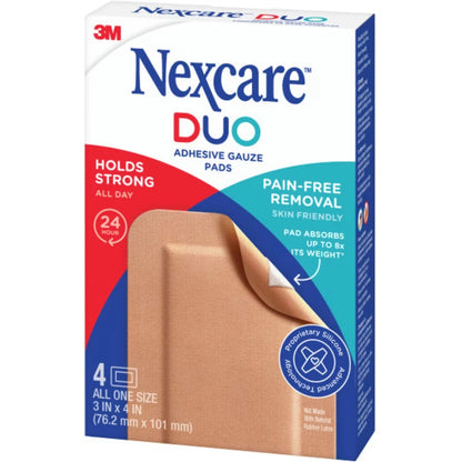 Nexcare DUO Adhesive Gauze Pads product detail