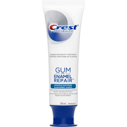 Crest Gum & Enamel Repair Toothpaste, Advanced Whitening, 110 mL front package
