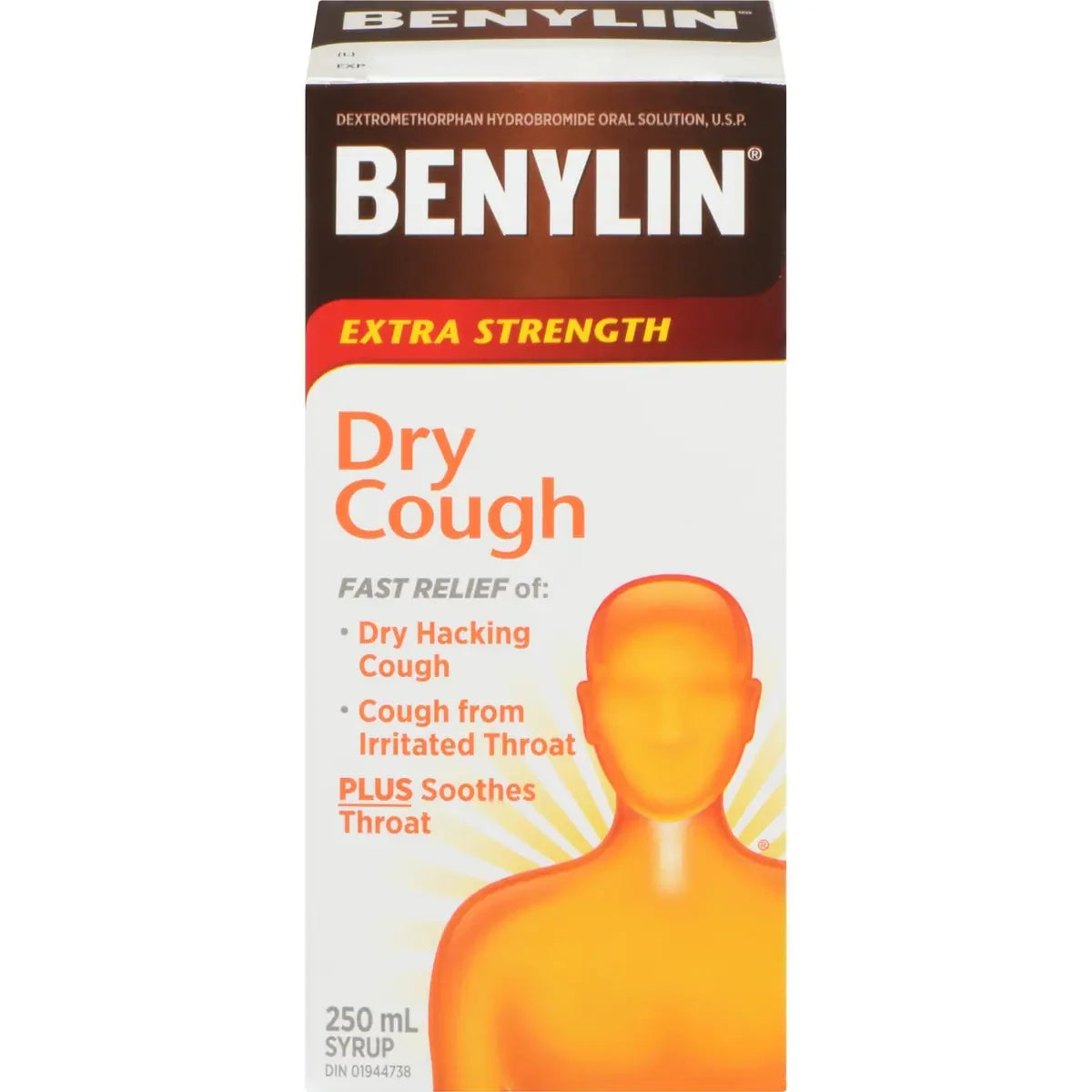 Benylin Extra Strength Dry Cough Relief Syrup front package