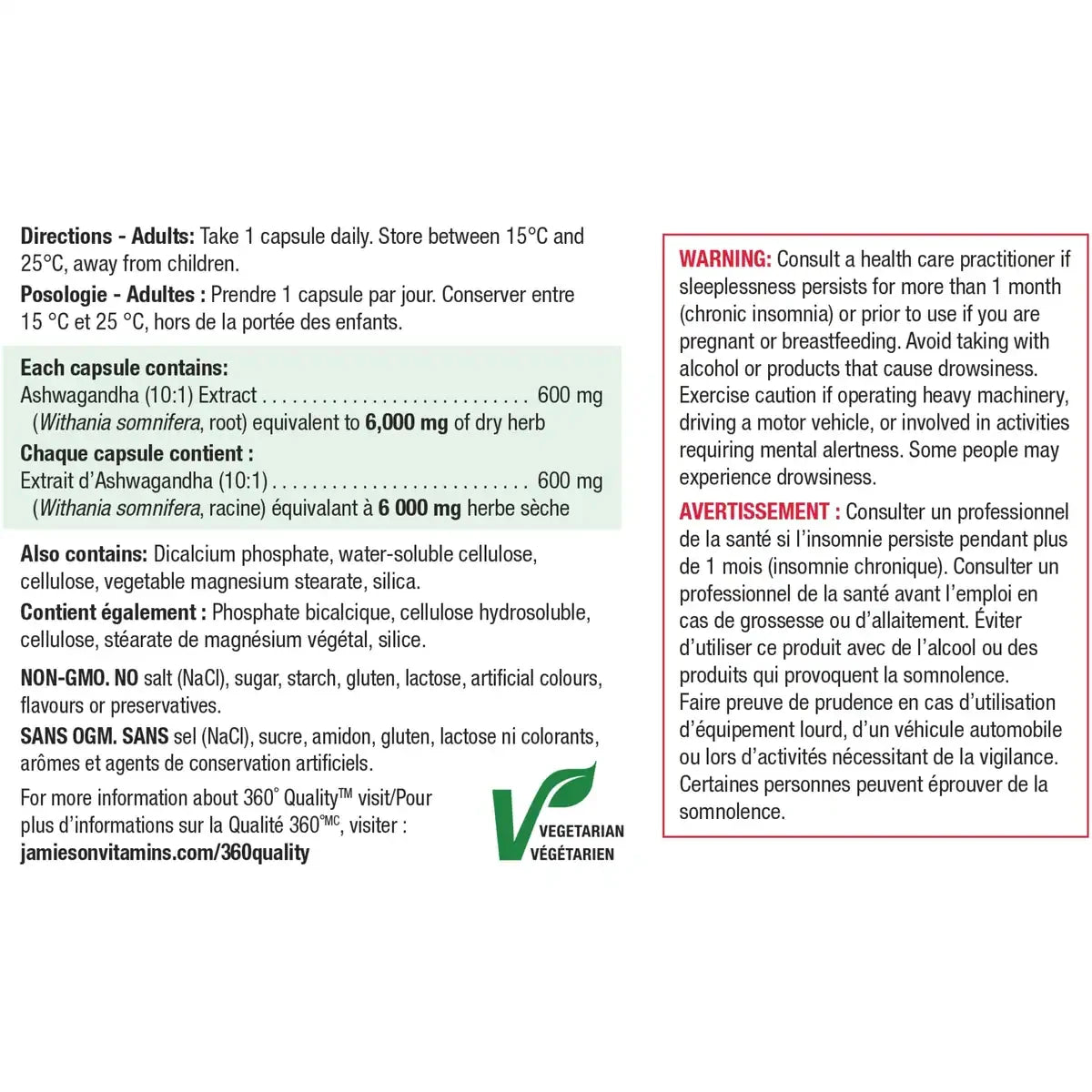 Jamieson Ashwagandha product detail
