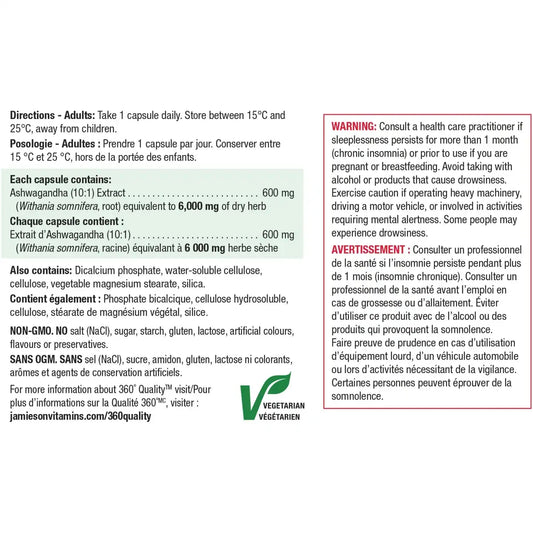 Jamieson Ashwagandha product detail