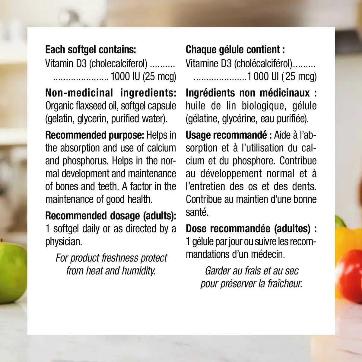 Webber Vitamin D3 1000 IU product detail