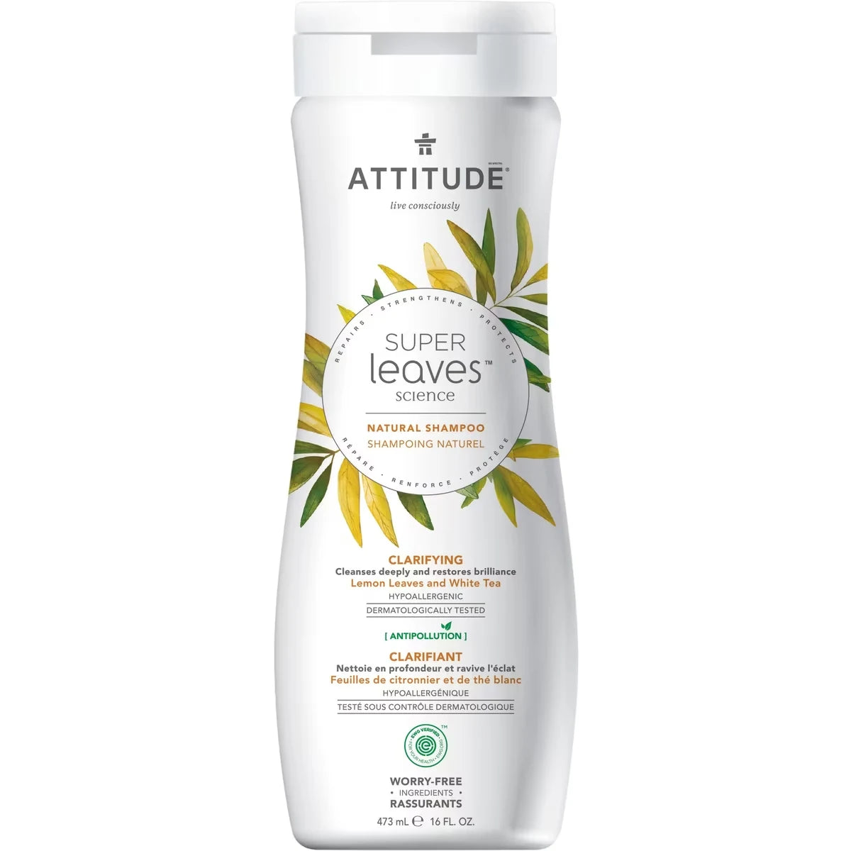 Attitude Super Leaves Shampoo - clarifying front package