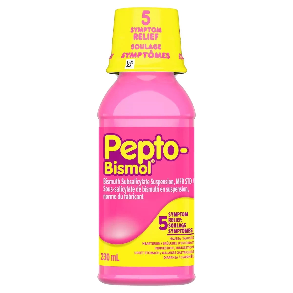 Pepto Bismol Original Liquid for Nausea, Heartburn, Indigestion, Upset Stomach, Diarrhea Relief 230 mL product package
